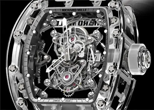 Đồng hồ cơ Richard Mille trong suốt có giá vô cùng đắt đỏ